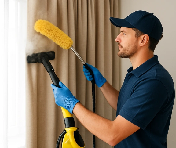 Trusted residential curtain cleaning technician Matty Curtain Cleaning port-of-brisbane QLD
