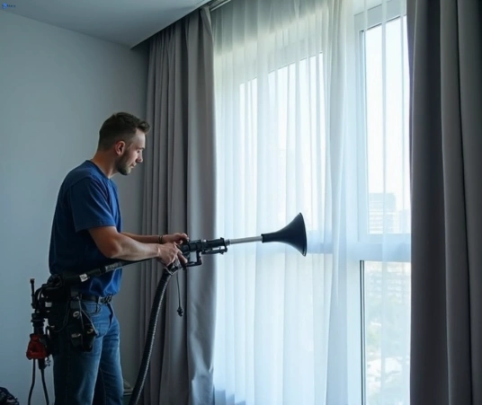 Professional commercial curtain cleaning process equipment Matty Curtain Cleaning port-of-brisbane
